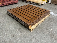 Schuttingpanelen bruin geïmpregneerd en gecoat, 1800x1800mm (4x) - afbeelding 1 van  3