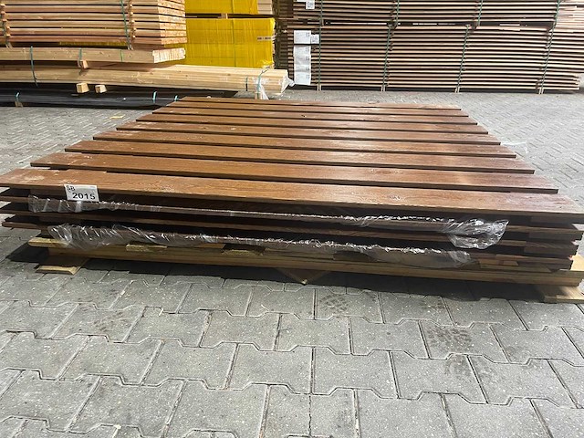 Schuttingpanelen bruin geïmpregneerd en gecoat, 1800x1800mm (4x) - afbeelding 2 van  3
