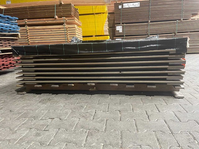 Schuttingpanelen grijs geïmpregneerd en gecoat, 1800x1800mm (9x) - afbeelding 2 van  4