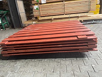 Schuttingpanelen rood geïmpregneerd en gecoat, 1800x1800mm (7x) - afbeelding 2 van  3