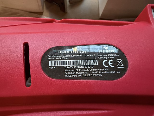 Schuurmachine 710w met accessoires timbertech, tbslf02 - afbeelding 3 van  4