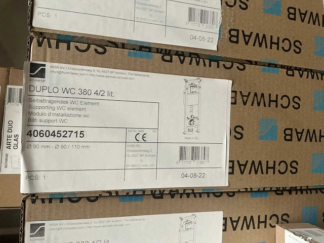 Schwab duplo 380 toilet inbouwframe met drukplaat (2x) - afbeelding 4 van  4