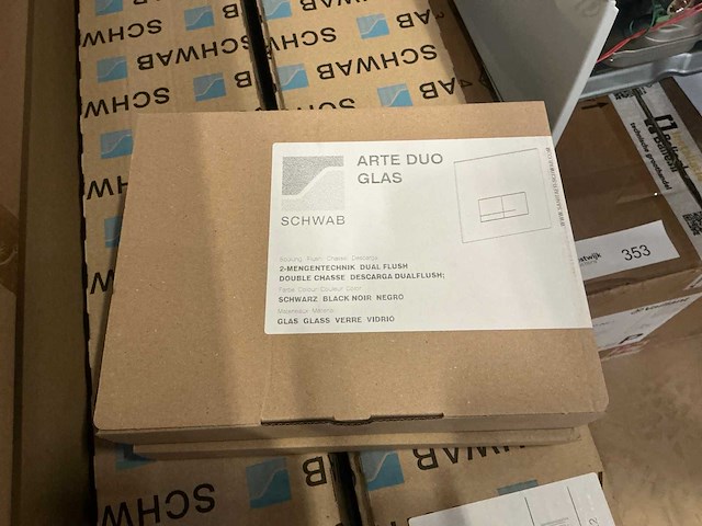 Schwab duplo 380 urinoir inbouwframe met drukplaat - afbeelding 2 van  3