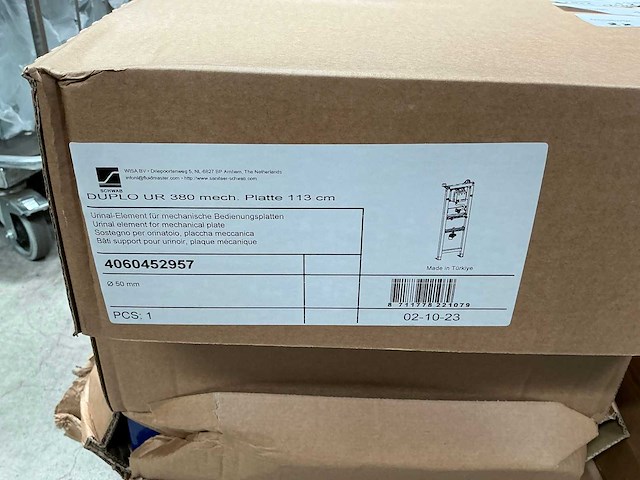 Schwab duplo 380 urinoir inbouwframe met drukplaat - afbeelding 2 van  3