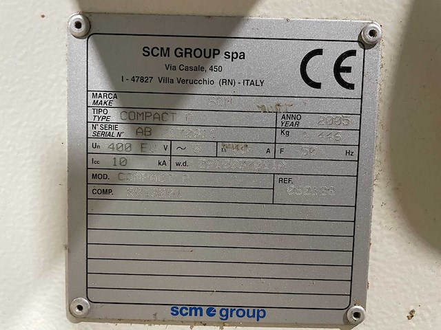 Scm - 2005 - compact p - vierzijdige profileer- en schaafmachine - afbeelding 27 van  33