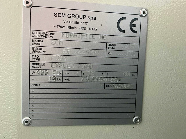 Scm cyflex - 2016 - f900 - cnc-boormachine - afbeelding 41 van  87