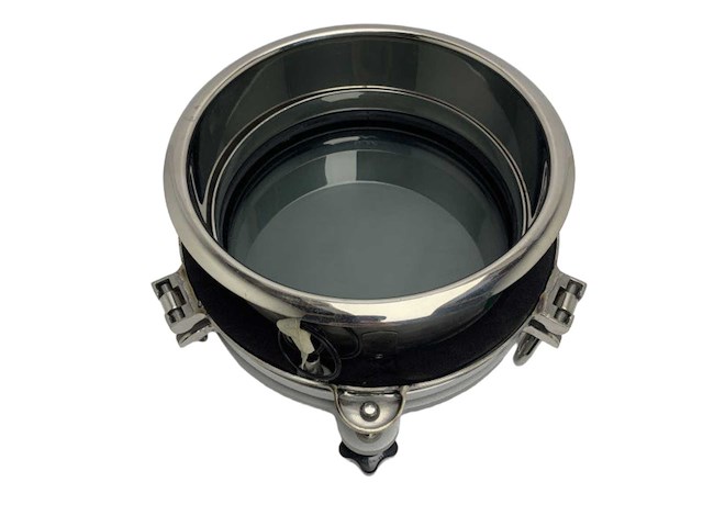 Scm stainless steel marine porthole with flood hatch d200mm - s00296.05.av - afbeelding 1 van  6