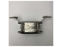 Scm stainless steel oval flower marine handle cleat / bolder - durable weatherproof grip for boats and ships - afbeelding 2 van  4