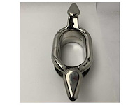 Scm stainless steel oval flower marine handle cleat / bolder - durable weatherproof grip for boats and ships - afbeelding 3 van  4