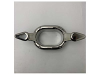 Scm stainless steel oval flower marine handle cleat / bolder - durable weatherproof grip for boats and ships - afbeelding 4 van  4