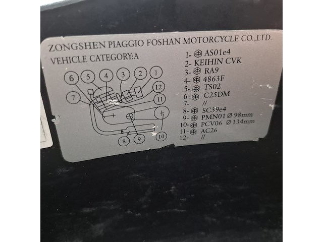 Scooter, piaggio, c25 - afbeelding 10 van  26