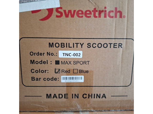 Scootmobiel, sweetrich, max sport, rood - afbeelding 4 van  13