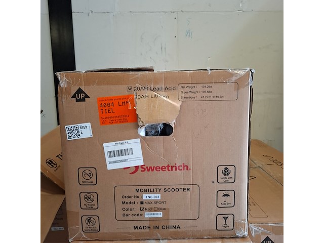Scootmobiel, sweetrich, max sport, rood - afbeelding 5 van  13