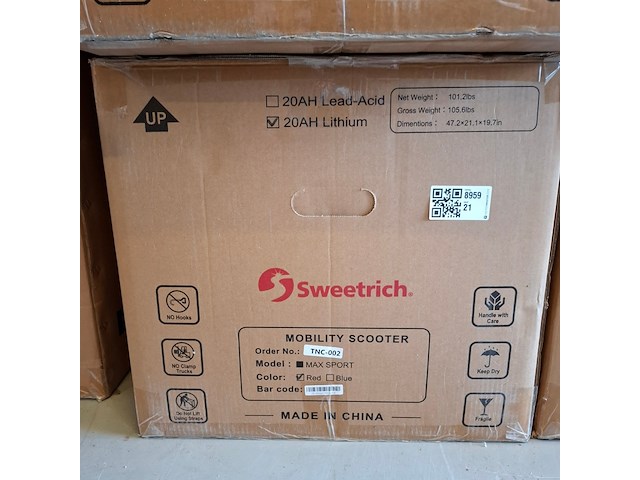 Scootmobiel, sweetrich, max sport, rood - afbeelding 2 van  11