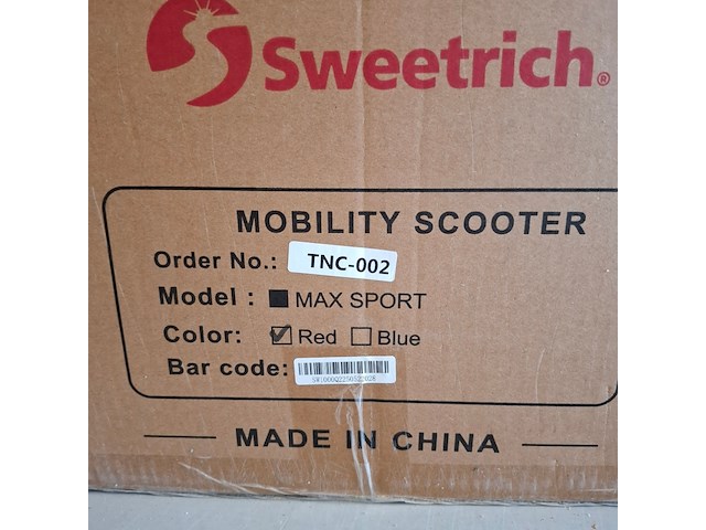 Scootmobiel, sweetrich, max sport, rood - afbeelding 3 van  11