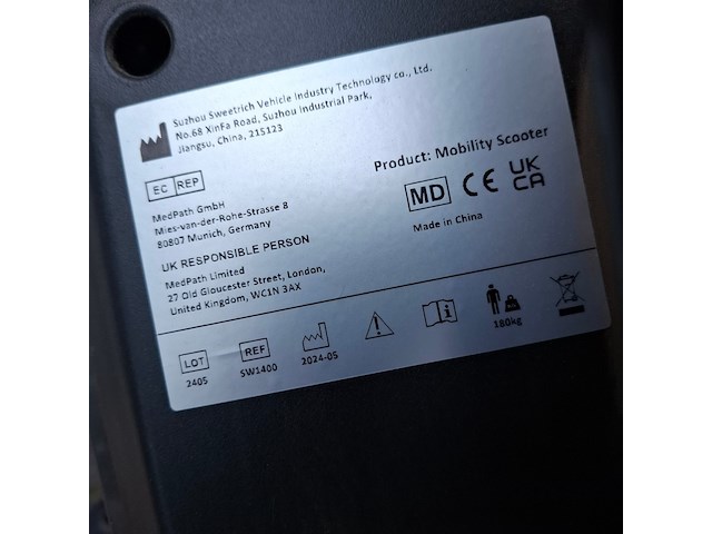 Scootmobiel, sweetrich, s70, 2024 - afbeelding 10 van  12