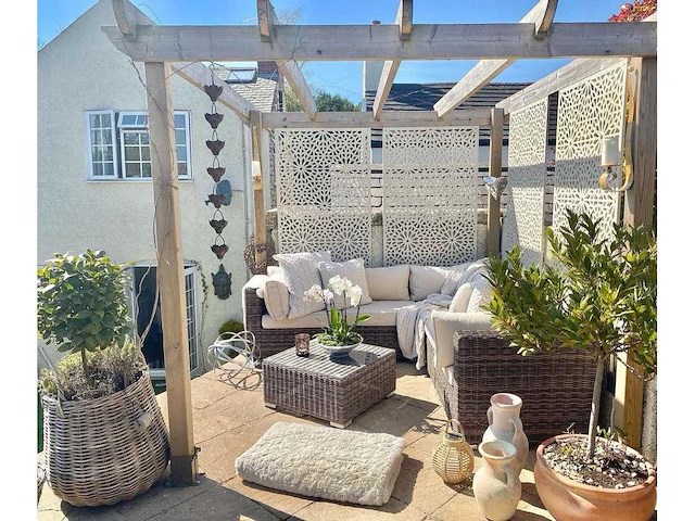 Screens with envy - moucharabiya terrasscherm 1800x900x5mm (3x) - afbeelding 2 van  2