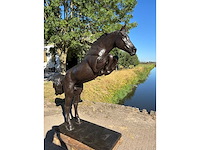 Sculptuur brons springpaard - afbeelding 2 van  2