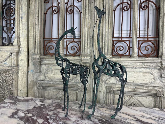 Sculptuur giraf(2x) - afbeelding 2 van  2