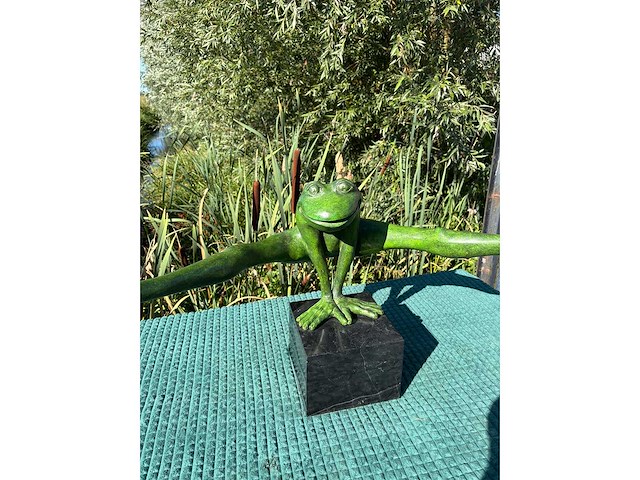 Sculptuur kikker brons - afbeelding 1 van  1