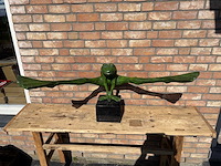 Sculptuur kikker wijdbeens - afbeelding 1 van  3