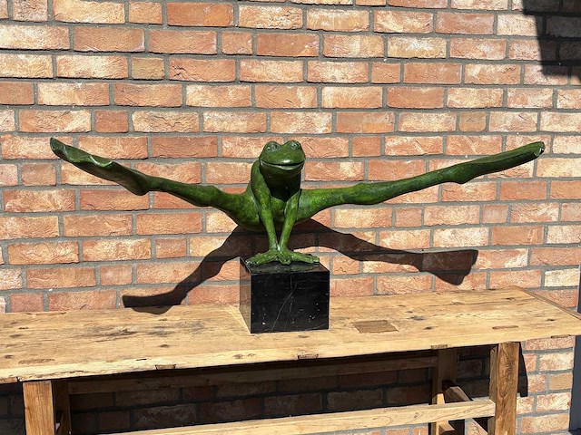 Sculptuur kikker wijdbeens - afbeelding 2 van  3
