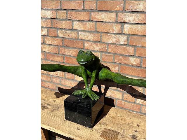 Sculptuur kikker wijdbeens - afbeelding 3 van  3