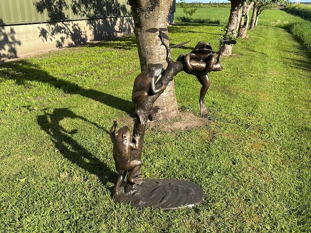 Sculptuur kikkers fontein - afbeelding 1 van  4