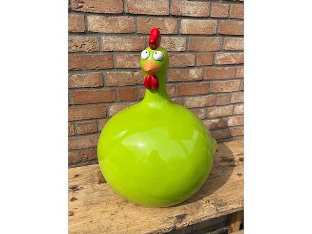 Sculptuur kip 60 cm hoog - afbeelding 2 van  2