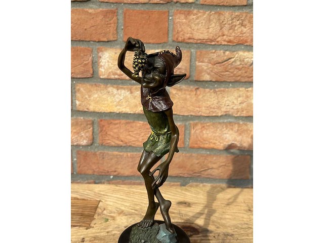 Sculptuur laaf brons - afbeelding 1 van  2