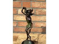 Sculptuur laaf brons - afbeelding 1 van  2
