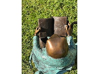 Sculptuur lezende bronzen kikker - afbeelding 5 van  5