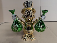 Sculptuur, lior24, dagobert duck, groen goud - afbeelding 3 van  6