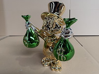 Sculptuur, lior24, dagobert duck, groen goud - afbeelding 4 van  6