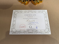 Sculptuur, lior24, dagobert duck, paars goud - afbeelding 6 van  6