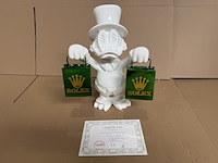 Sculptuur, lior24, dagobert duck, wit groen - afbeelding 2 van  6