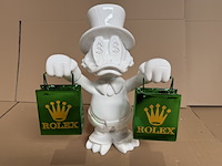 Sculptuur, lior24, dagobert duck, wit groen - afbeelding 3 van  6