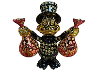 Sculptuur, lior24, dagobert duck, zwart rood