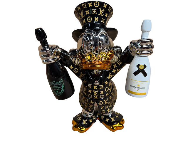 Sculptuur, lior24, dagobert duck, zwart - afbeelding 1 van  6