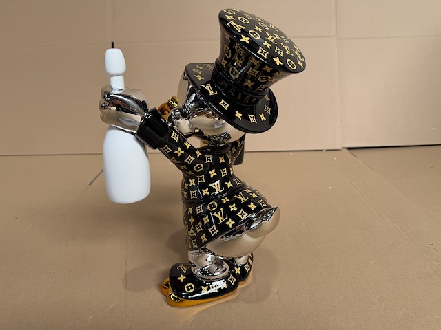 Sculptuur, lior24, dagobert duck, zwart - afbeelding 5 van  6