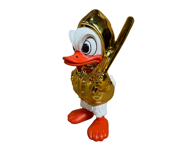 Sculptuur, lior24, kwik met de eindklap, goud - afbeelding 1 van  6