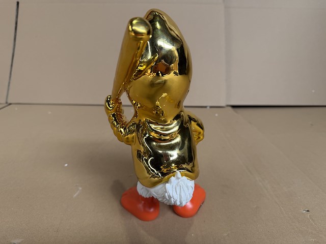 Sculptuur, lior24, kwik met de eindklap, goud - afbeelding 6 van  6