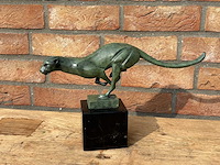 Sculptuur panter brons - afbeelding 1 van  2