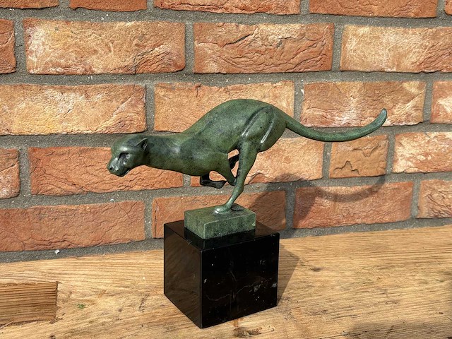 Sculptuur panter brons - afbeelding 2 van  2