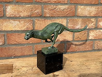 Sculptuur panter brons - afbeelding 2 van  2