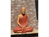Sculptuur zittende monnik - afbeelding 3 van  3