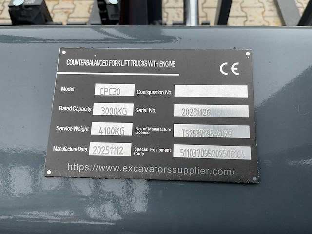Sdbaijun cpc30 vorkheftruck - afbeelding 17 van  25