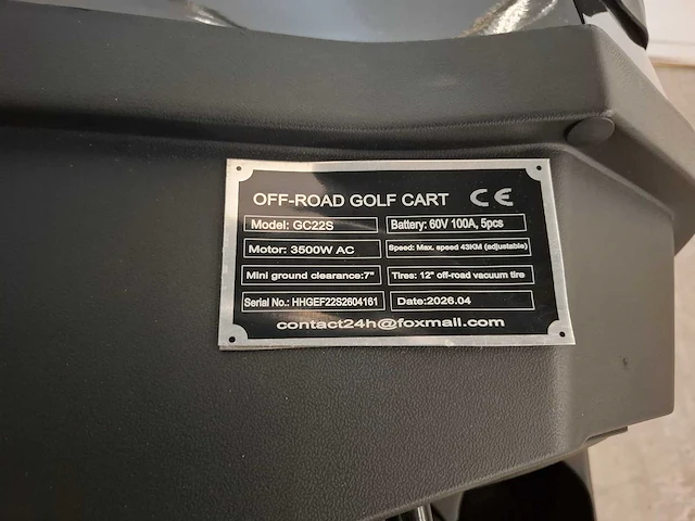 Sdlool gc golfcart - gc22s - 2026 - afbeelding 6 van  14