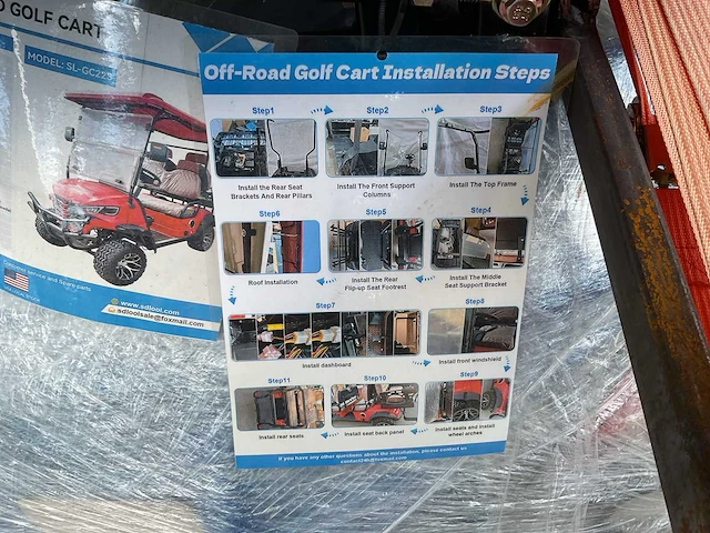 Sdlool gc22s 2+2 off-road golf cart groen golfkar - afbeelding 8 van  9