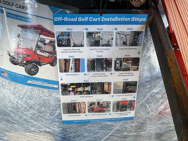 Sdlool gc22s 2+2 off-road golf cart groen golfkar - afbeelding 3 van  4